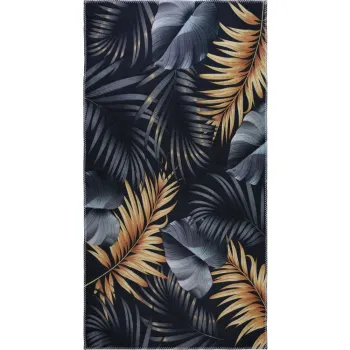 Covor albastru inchis/auriu lavabil 160x230 cm Midnight Leaves - Vitaus imagine