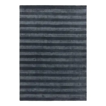 Covor albastru inchis tesut manual din fibre reciclate 160x230 cm Connor - MADE imagine