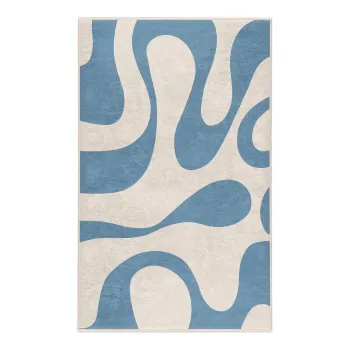 Covor albastru lavabil 120x180 cm Blue Latte - Mila Home imagine