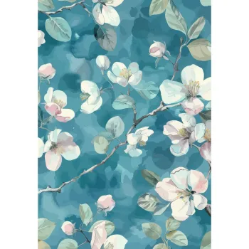 Covor albastru lavabil 50x80 cm Bloom - Vitaus imagine