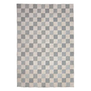Covor albastru lavabil din amestec de bumbac 155x230 cm Muted Checkerboard - Flair Rugs imagine