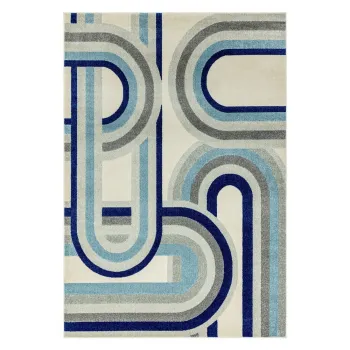Covor albastru prafuit 80x150 cm Nova Retro Blue - Asiatic Carpets imagine