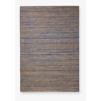 Covor albastru tesut manual din amestec de iuta 160x230 cm Hurley - MADE imagine