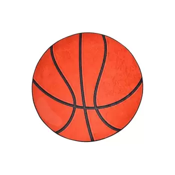 Covor antiderapant pentru copii Chilai Basketball, o 140 cm, portocaliu imagine