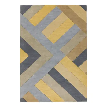 Covor Asiatic Carpets Big Zig, 160 x 230 cm, gri-galben imagine