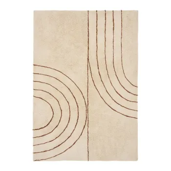 Covor bej din amestec de bumbac 160x230 cm Tampa - House Nordic imagine