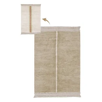 Covor bej din bumbac 140x200 cm Duetto Sage - Lorena Canals imagine