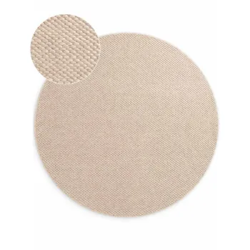 Covor bej E>esut manual rotund din lAcnAA, 160 cm Lyon Beans aEURElle Decoration imagine