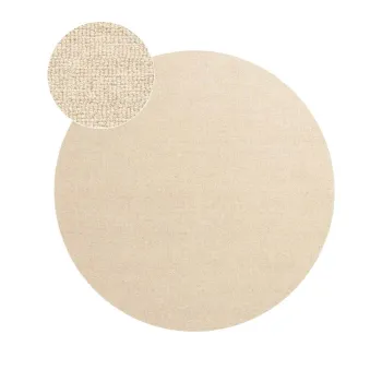 Covor bej E>esut manual rotund din lAcnAA, 160 cm Puristic Knots aEURElle Decoration imagine