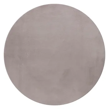 Covor bej lavabil rotund o 160 cm Pouffy - Ayyildiz Carpets imagine