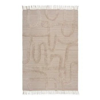 Covor bej tesut manual din lana 160x230 cm Loma - Flair Rugs imagine