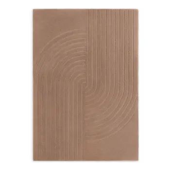 Covor bej tesut manual din lana 200x300 cm Arcura - Vikosa imagine