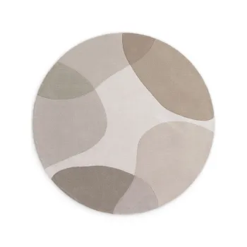 Covor bej tesut manual rotund din lana o 200 cm Hackney Clarissa - Ted Baker imagine