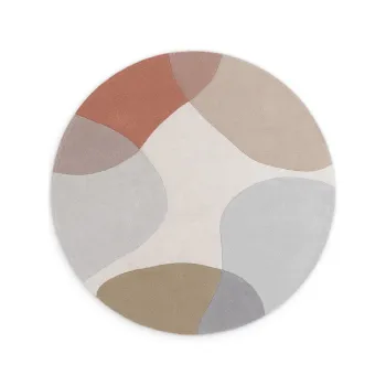 Covor bej tesut manual rotund din lana o 200 cm Hackney Clarissa - Ted Baker imagine