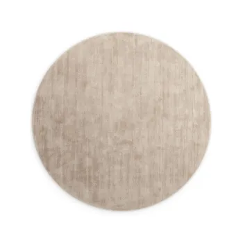 Covor bej tesut manual rotund din viscoza o 200 cm Noemi - Vikosa imagine