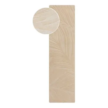 Covor bej tip traversa din lana 60x230 cm Lino Leaf - Flair Rugs imagine