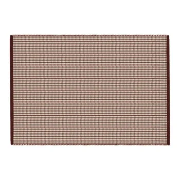 Covor burgundy/in culoare naturala tesut manual din lana 140x200 cm Talo - noo.ma imagine