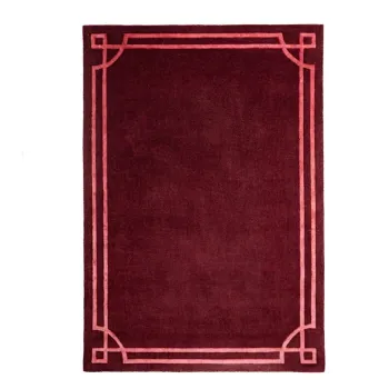 Covor burgundy tesut manual din lana 120x170 cm Gatsby - Flair Rugs imagine