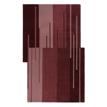 Covor burgundy tesut manual din lana 120x180 cm Split Ombre Shaped - Flair Rugs imagine