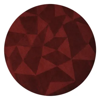 Covor burgundy tesut manual rotund din lana o 160 cm Shard Red - Flair Rugs imagine