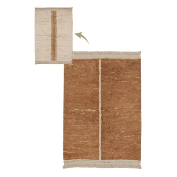 Covor caramiziu/bej din bumbac 140x200 cm Duetto Toffee - Lorena Canals imagine