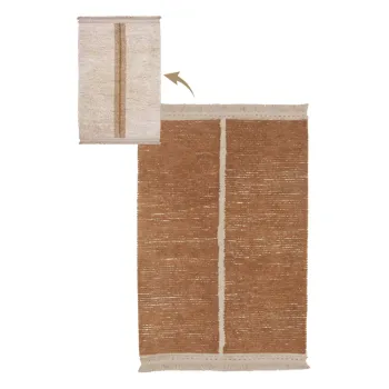 Covor caramiziu/bej din bumbac 170x240 cm Duetto Toffee - Lorena Canals imagine