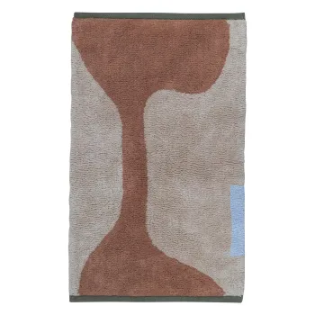 Covor caramiziu/bej lavabil din bumbac 50x80 cm Figura - Mette Ditmer Denmark imagine