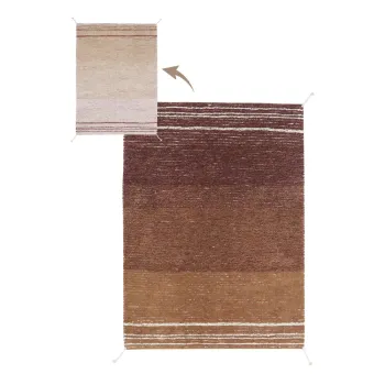 Covor caramiziu din bumbac 170x240 cm Twin Toffee - Lorena Canals imagine