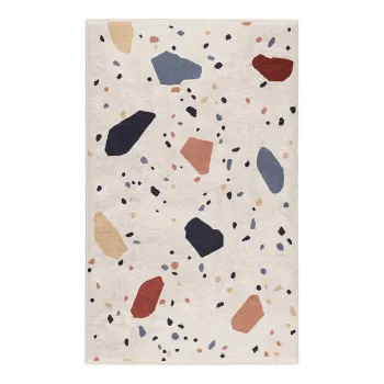 Covor crem lavabil 80x150 cm Cracked Terrazzo - Mila Home imagine