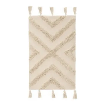 Covor crem lavabil din bumbac 50x80 cm - Casa Seleccion imagine