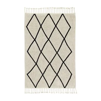 Covor crem lavabil/tesut manual din bumbac 140x200 cm Bereber Beige - Lorena Canals imagine