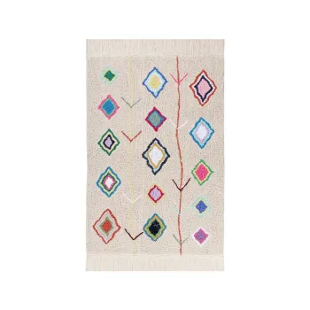 Covor crem lavabil/tesut manual din bumbac 170x240 cm Kaarol - Lorena Canals imagine