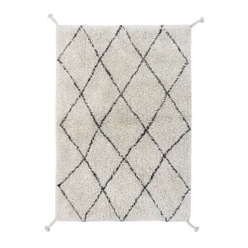 Covor crem lavabil/tesut manual din bumbac 70x100 cm Mini Bereber - Lorena Canals imagine