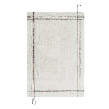 Covor crem lavabil/tesut manual din bumbac 90x130 cm Cuisine Natural - Lorena Canals imagine