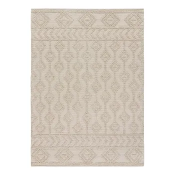 Covor crem lavabil/tesut manual din bumbac reciclat 160x230 cm Pamuk - Universal imagine