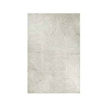 Covor crem lavabil/tesut manual din lana 170x240 cm Almond Valley - Lorena Canals imagine