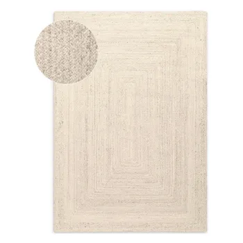 Covor crem reversibil/tesut manual din iuta 200x300 cm Juno - Hanse Home imagine