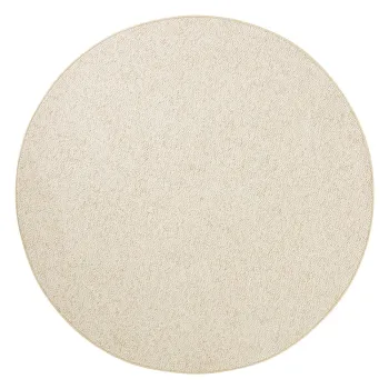 Covor crem rotund o 133 cm Wolly - BT Carpet imagine