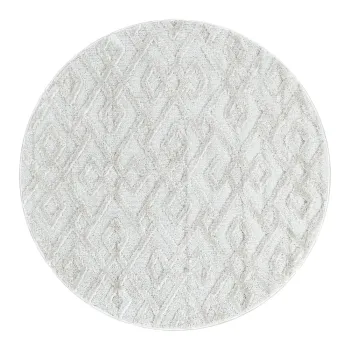 Covor crem rotund o 80 cm Pisa - Ayyildiz Carpets imagine