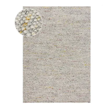 Covor crem tesut manual din amestesc de lana 160x230 cm Minerals - Flair Rugs imagine