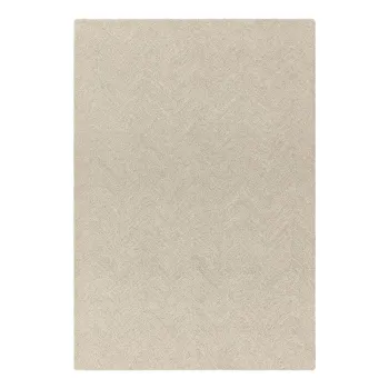Covor crem tesut manual din amestesc de lana 200x290 cm Theodore Chevron - Asiatic Carpets imagine