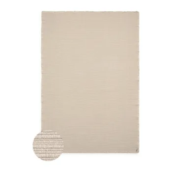 Covor crem tesut manual din bumbac 140x200 cm Handloom - Lorena Canals imagine