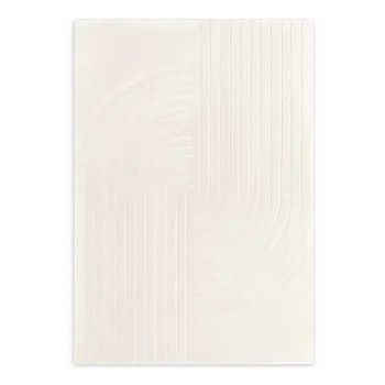 Covor crem tesut manual din lana 200x300 cm Arcura - Vikosa imagine
