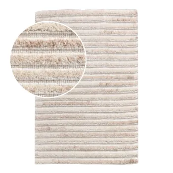 Covor crem tesut manual din lana 60x90 cm Mango - House Nordic imagine