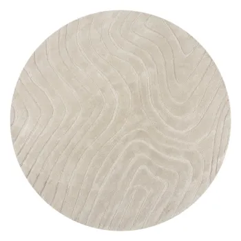 Covor crem tesut manual rotund din lana o 160 cm Mesmerise Natural - Flair Rugs imagine