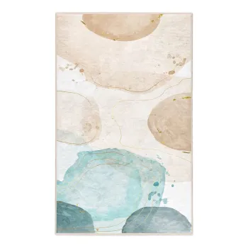 Covor crem/turcoaz lavabil 160x230 cm Puddle - Mila Home imagine