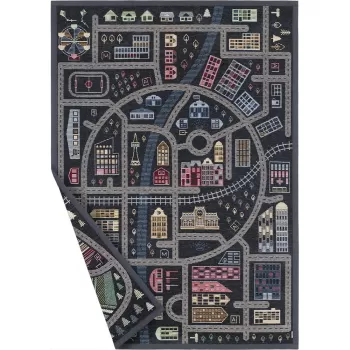 Covor cu 2 fete Narma Ulejoe, 140 x 200 cm, negru imagine