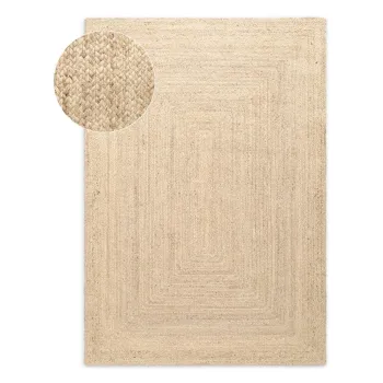 Covor culoare naturala deschisa reversibil/tesut manual din iuta 80x150 cm Sharmila Natural White - Hanse Home imagine