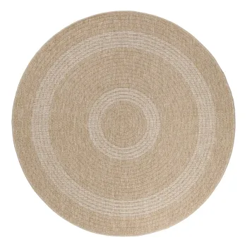 Covor de exterior bej rotund o 120 cm Comilla - Ayyildiz Carpets imagine