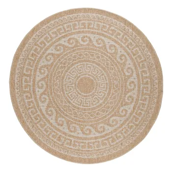 Covor de exterior bej rotund o 120 cm Comilla - Ayyildiz Carpets imagine